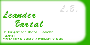 leander bartal business card